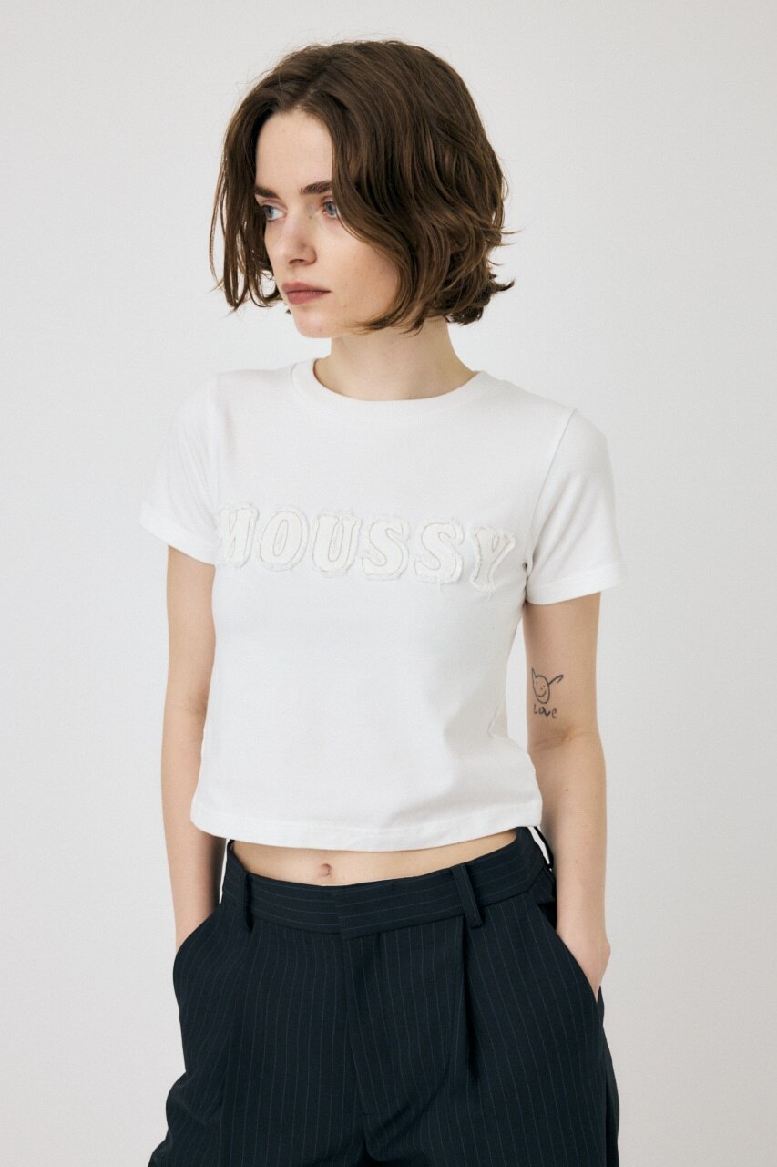 PATCH DENIM MOUSSY TINY Tシャツ|MOUSSY(マウジー)の通販｜アイルミネ