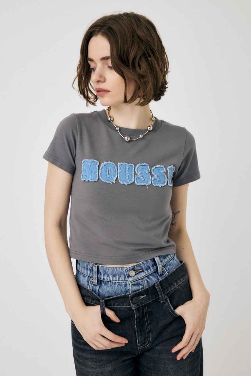 PATCH DENIM MOUSSY TINY Tシャツ|MOUSSY(マウジー)の通販｜アイルミネ