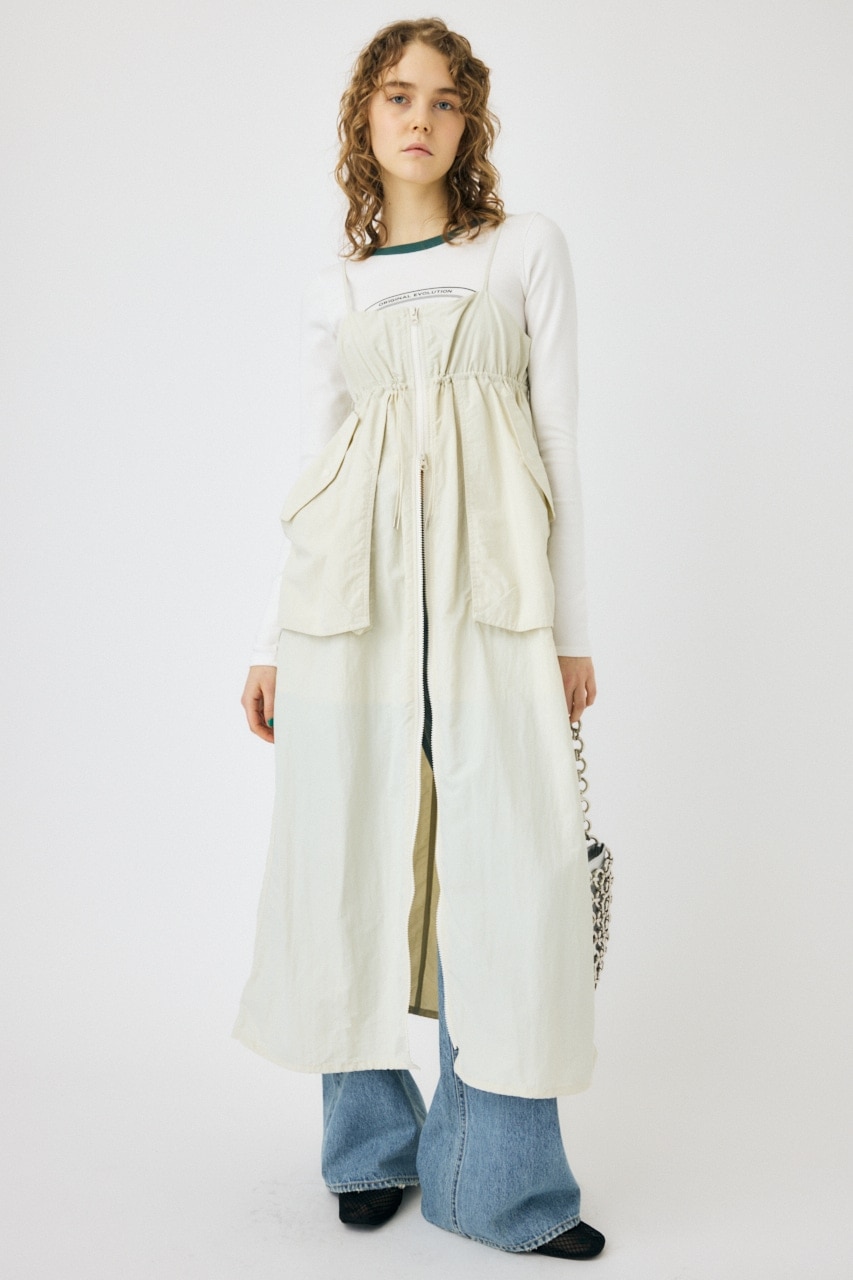 moussy puff sleeve セール linen blend ドレス