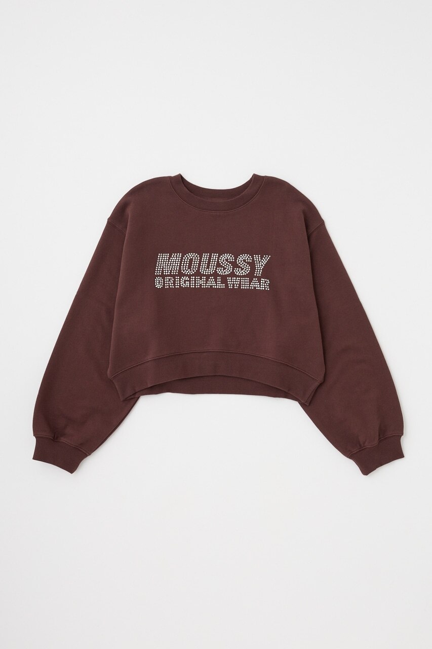 MOUSSY | RHINESTONE MOUSSY クロップド プルオーバー