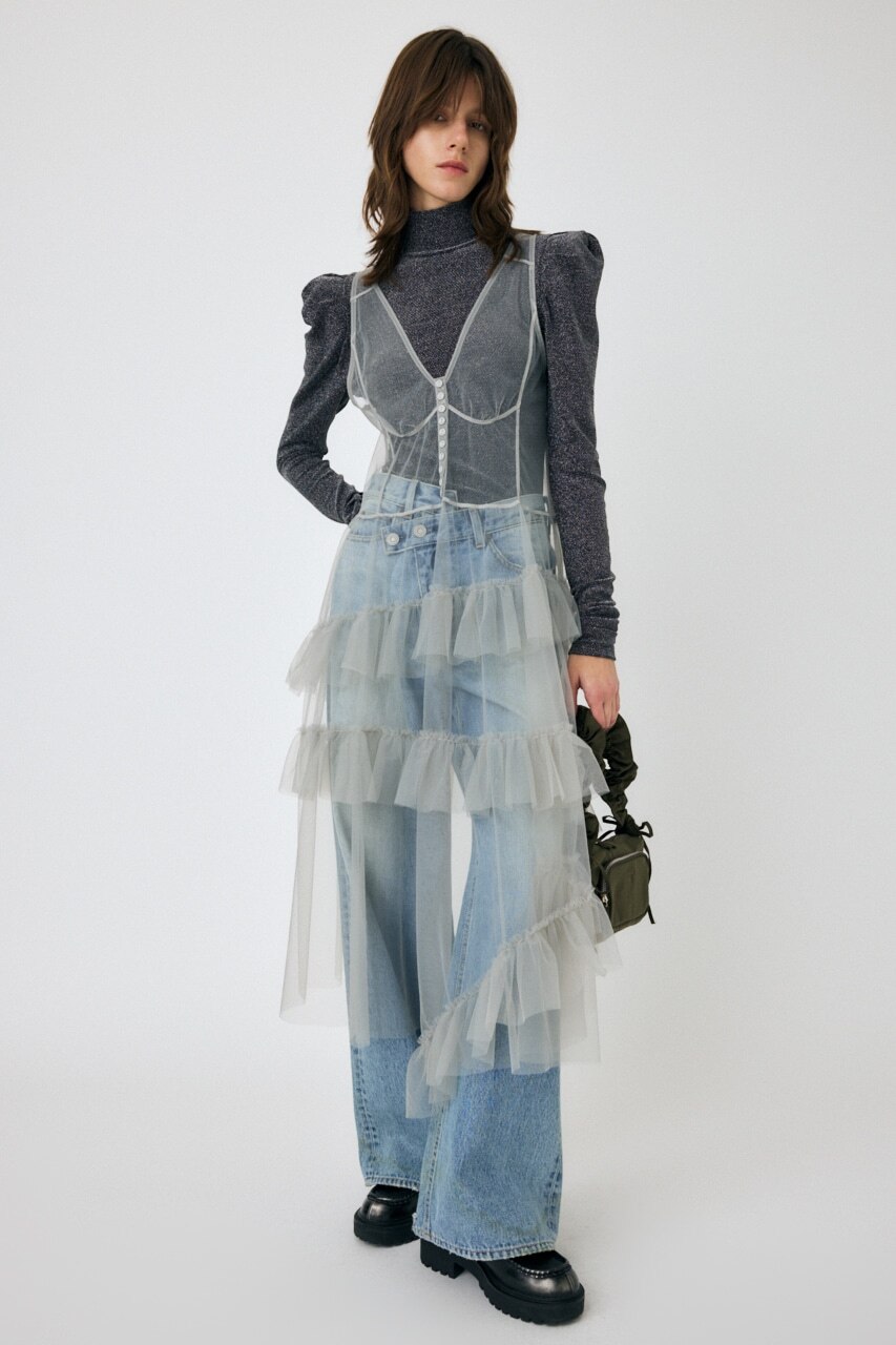 MOUSSY | POINT SHOULDER GLITTER トップス (Tシャツ