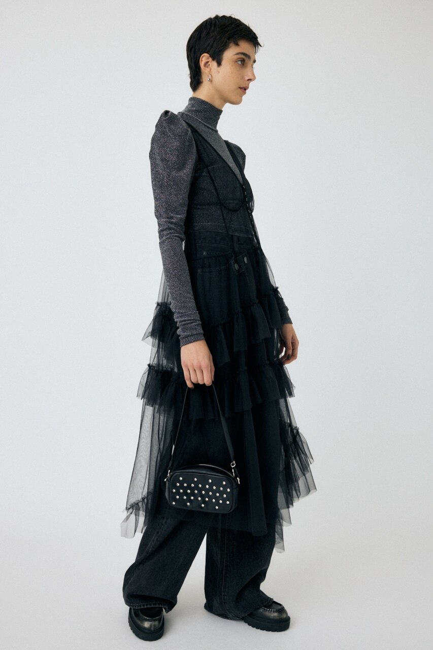 moussy｜POINT SHOULDER グリッタートップス | Rakuten Fashion