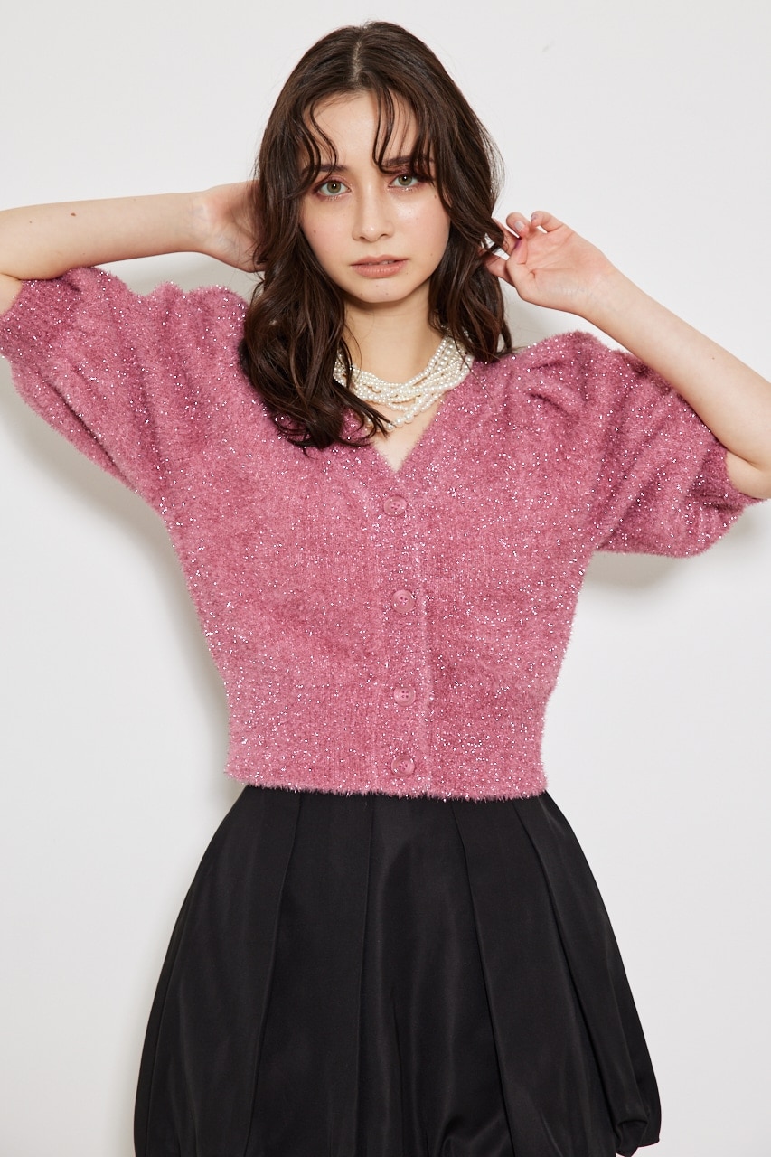 ラメシャギーカーデKnit TOP|rienda(リエンダ)の通販｜アイルミネ