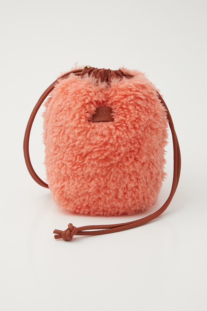 Red best sale fur bag