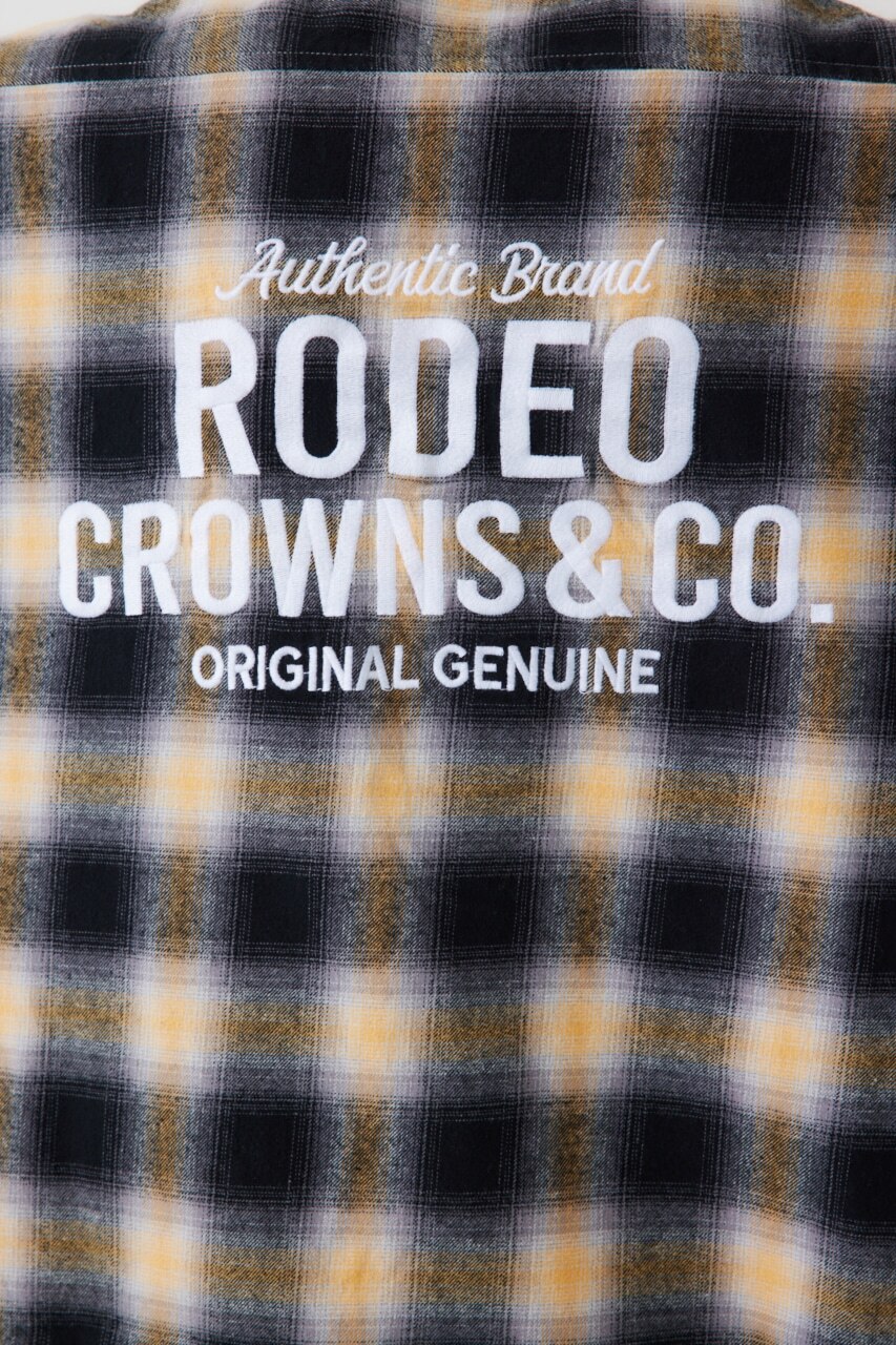 メンズフード付きロゴチェックシャツ|RODEO CROWNS(ロデオクラウンズ