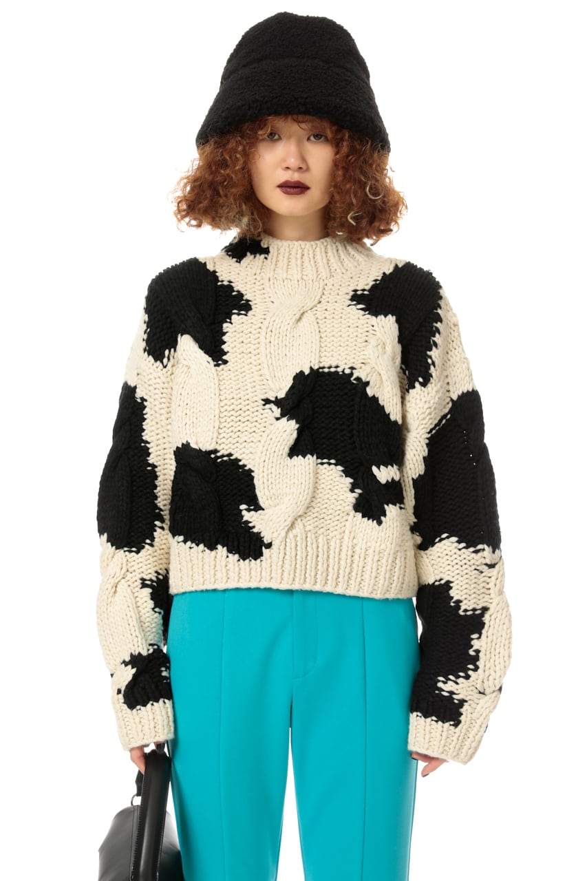 COW CABLE セーター|SLY(スライ)の通販｜アイルミネ