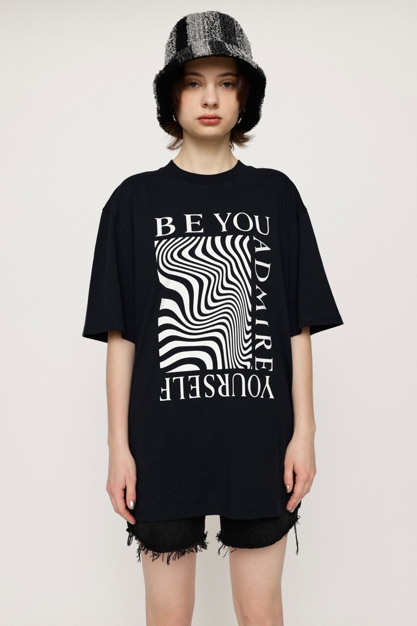 WAVY PRINT BOX Tシャツ