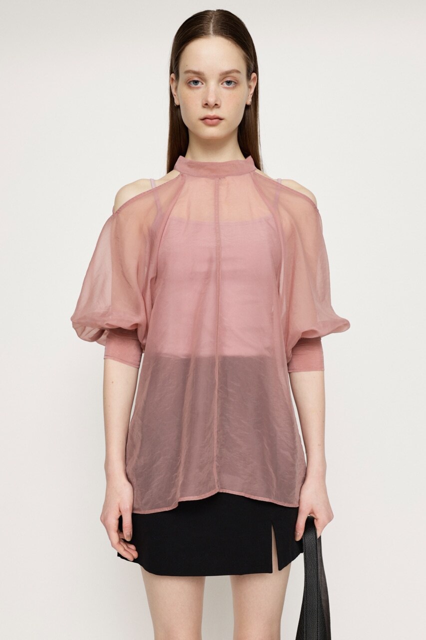 SHEER OPEN SHOULDER チュニック