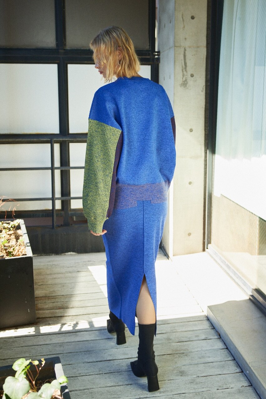 BLOCKING LIGHT KNIT トップス|SLY(スライ)の通販｜アイルミネ