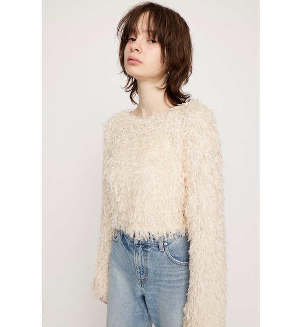 SLY 2WAY SHEER FEATHER トップス