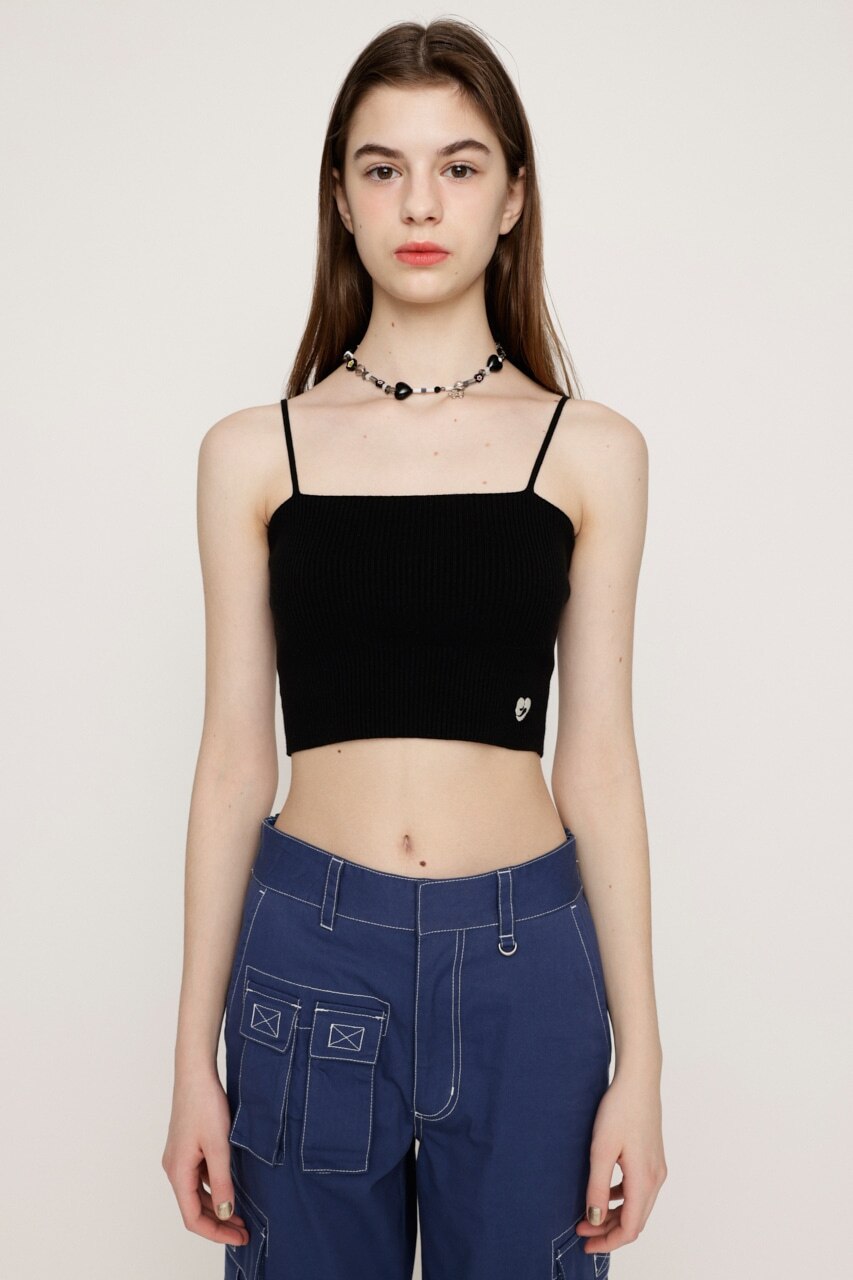 SLY PATCH CROPPED KNIT キャミソール