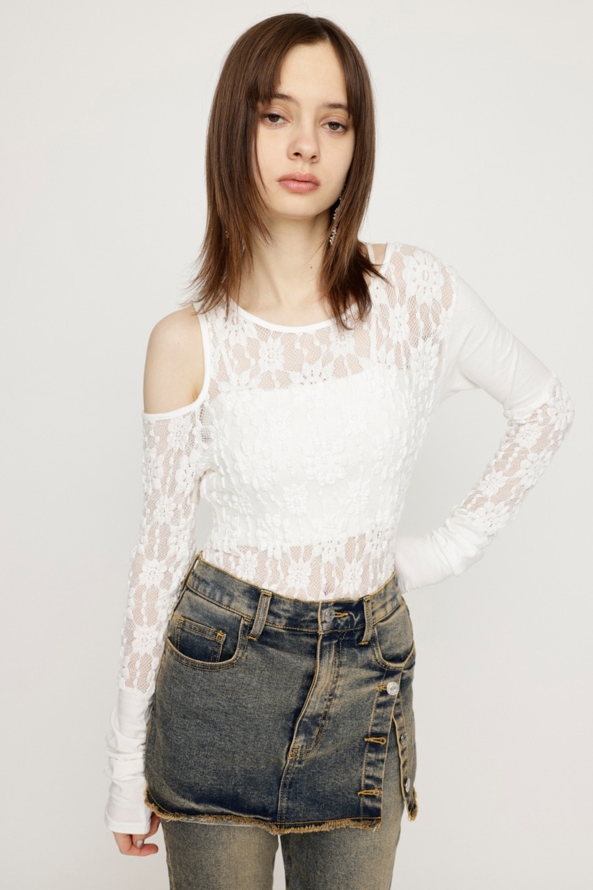 COMBI LACE TOPS|SLY(スライ)の通販｜アイルミネ