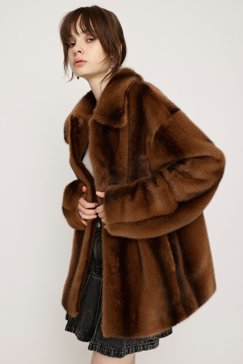 SLY | LEOPARD F／FUR FRONT HOOK コート (コート ) |SHEL'TTER WEBSTORE