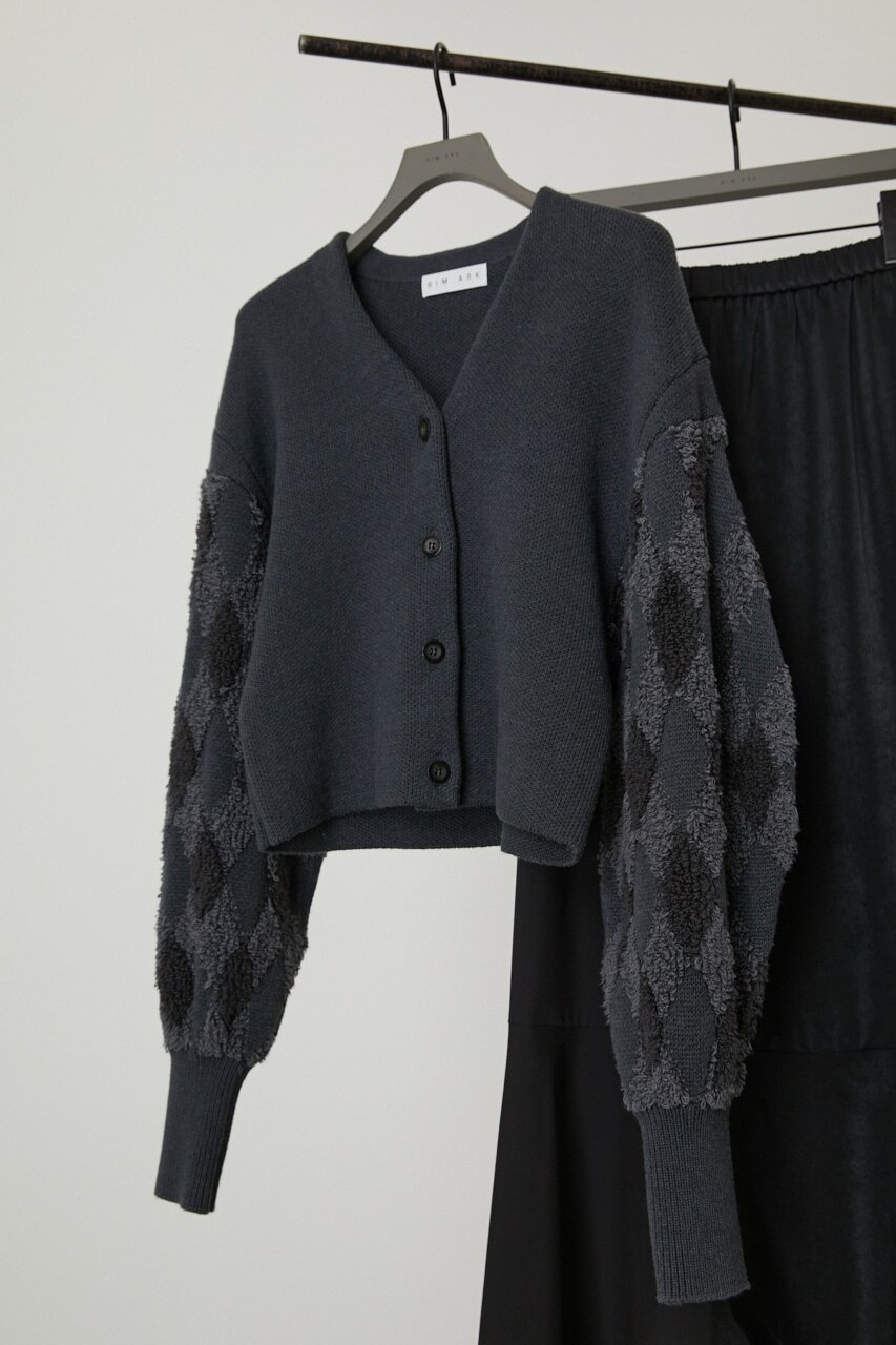 RIM.ARK JQ sleeve short knit tops今季新品