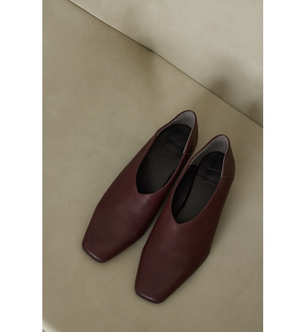 モテ系メンズファッション|【リムアーク/RIM.ARK】 Angled heel square shoes