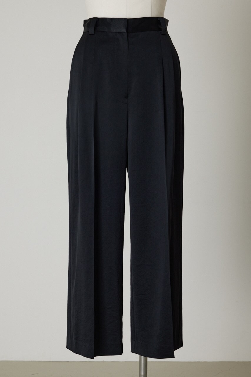 Loose satin slacks