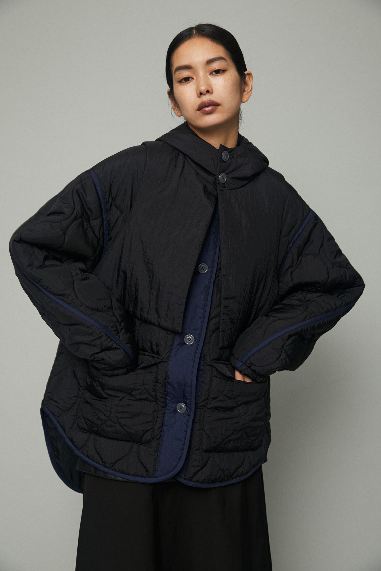 Vest layered blouson