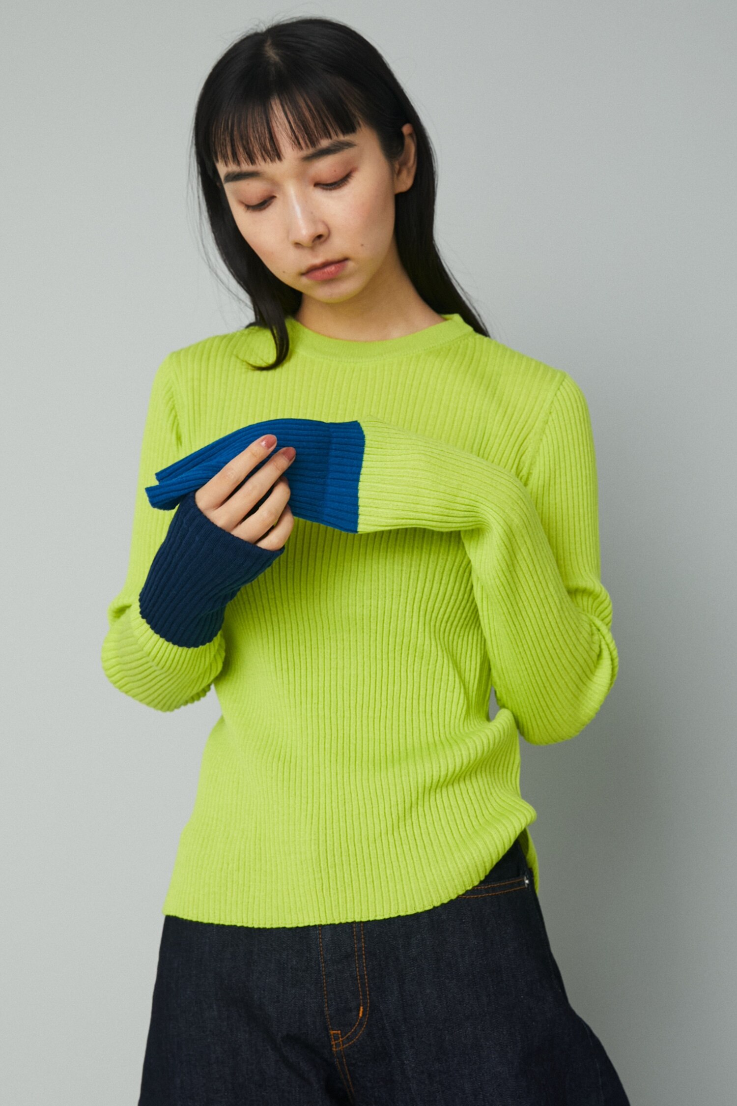 Color block pullover|HeRIN.CYE(ヘリンドットサイ)の通販