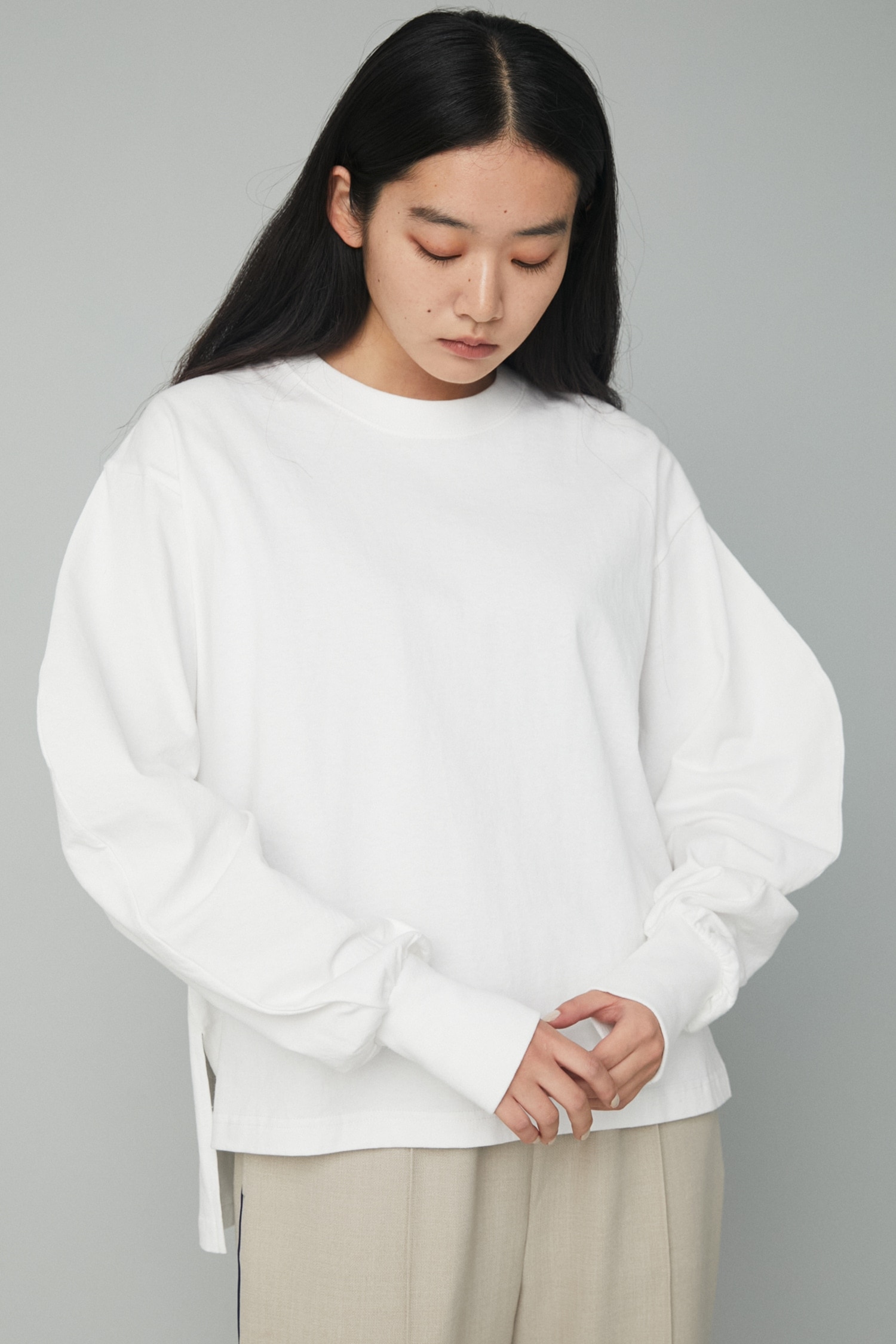 Balloon sleeve long tee