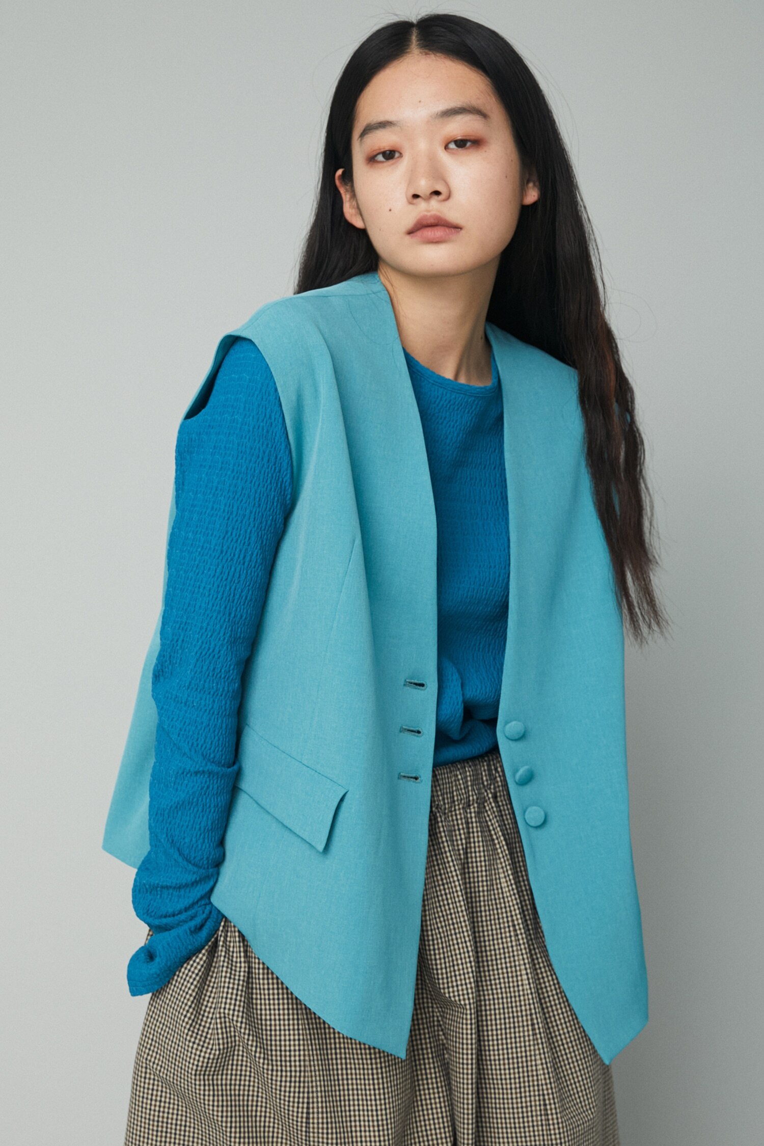 Vest layered blouson|HeRIN.CYE(ヘリンドットサイ)の通販｜アイルミネ