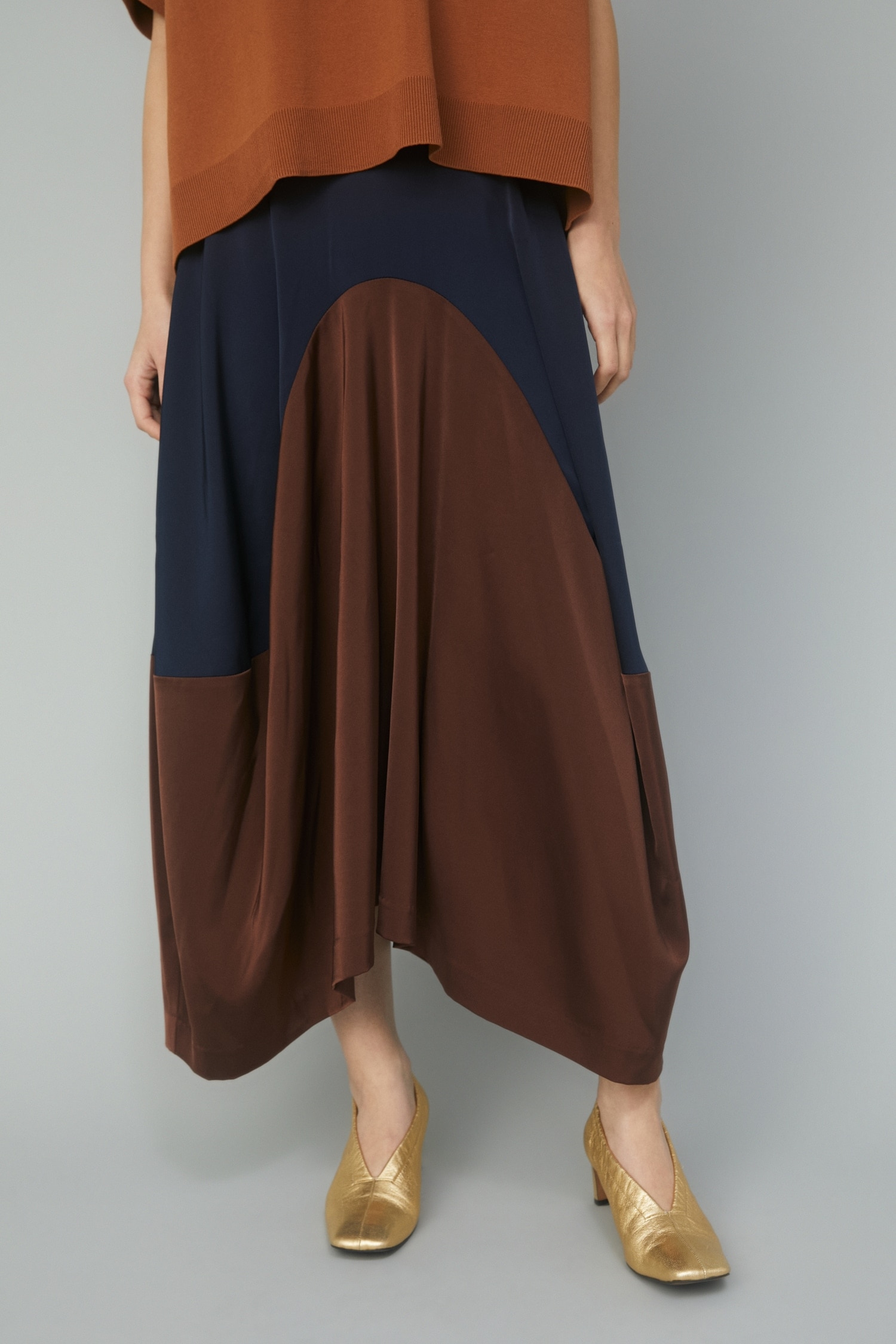 Cocoon flared skirt