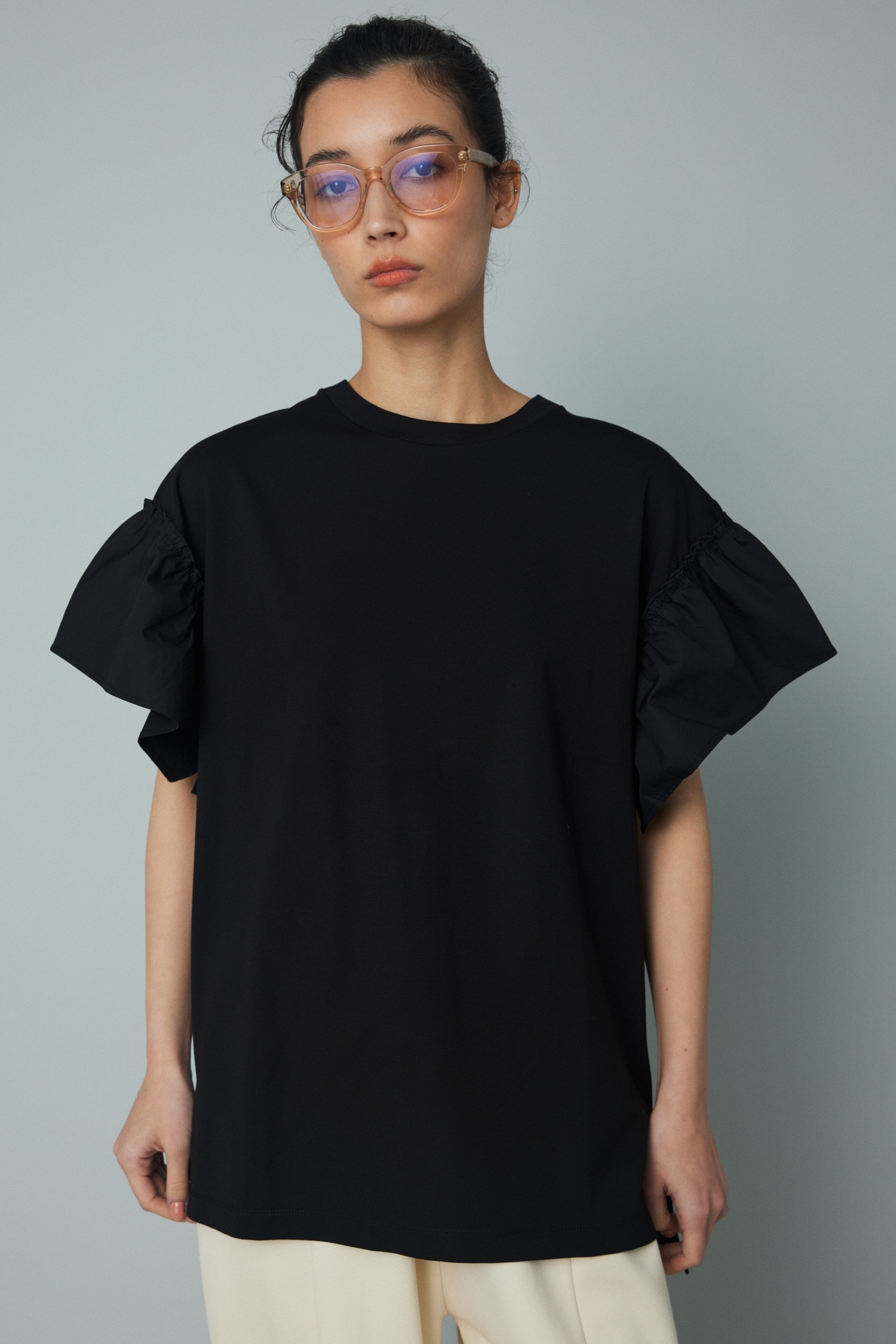 Frill T-shirt|HeRIN.CYE(ヘリンドットサイ)の通販｜アイルミネ
