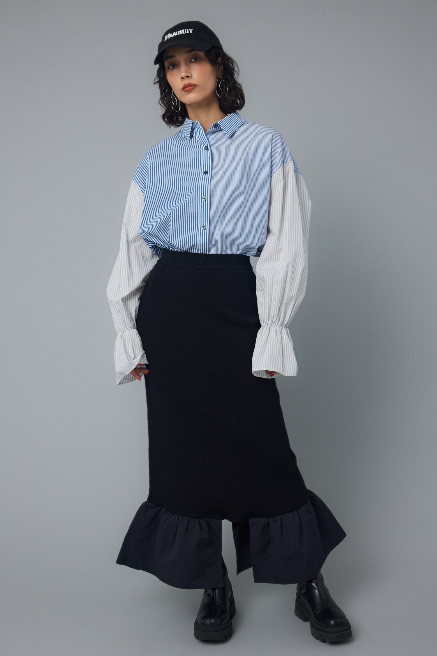 Knit frill skirt|HeRIN.CYE(ヘリンドットサイ)の通販｜アイルミネ