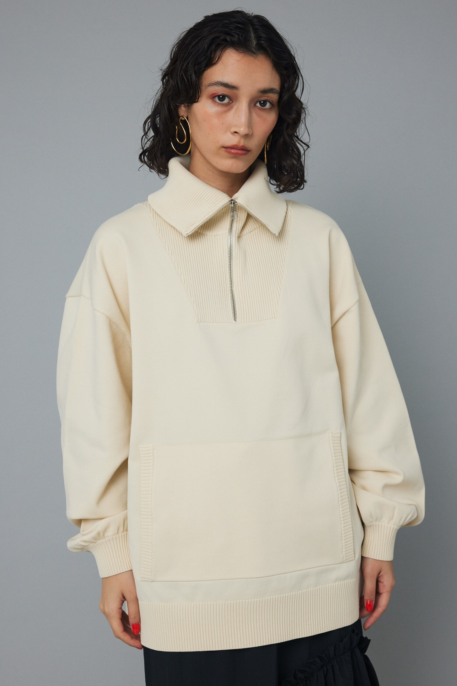 Boy friend half zip tops|HeRIN.CYE(ヘリンドットサイ)の通販｜アイルミネ