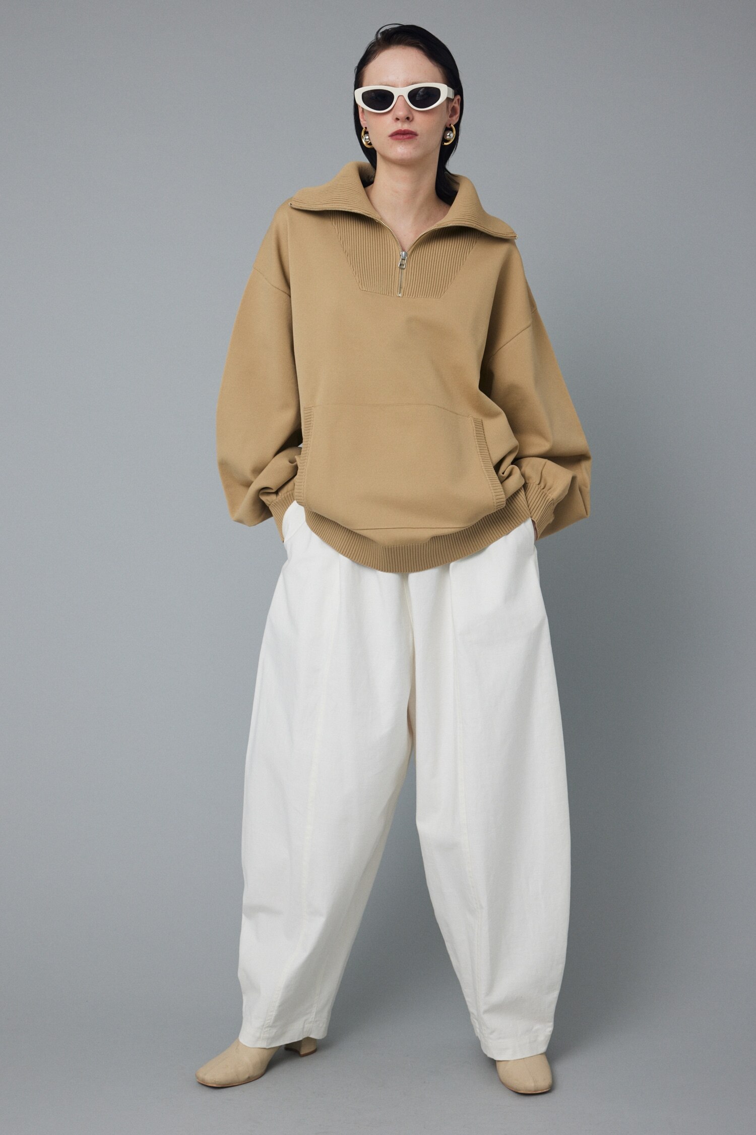 Boy friend half zip tops|HeRIN.CYE(ヘリンドットサイ)の通販