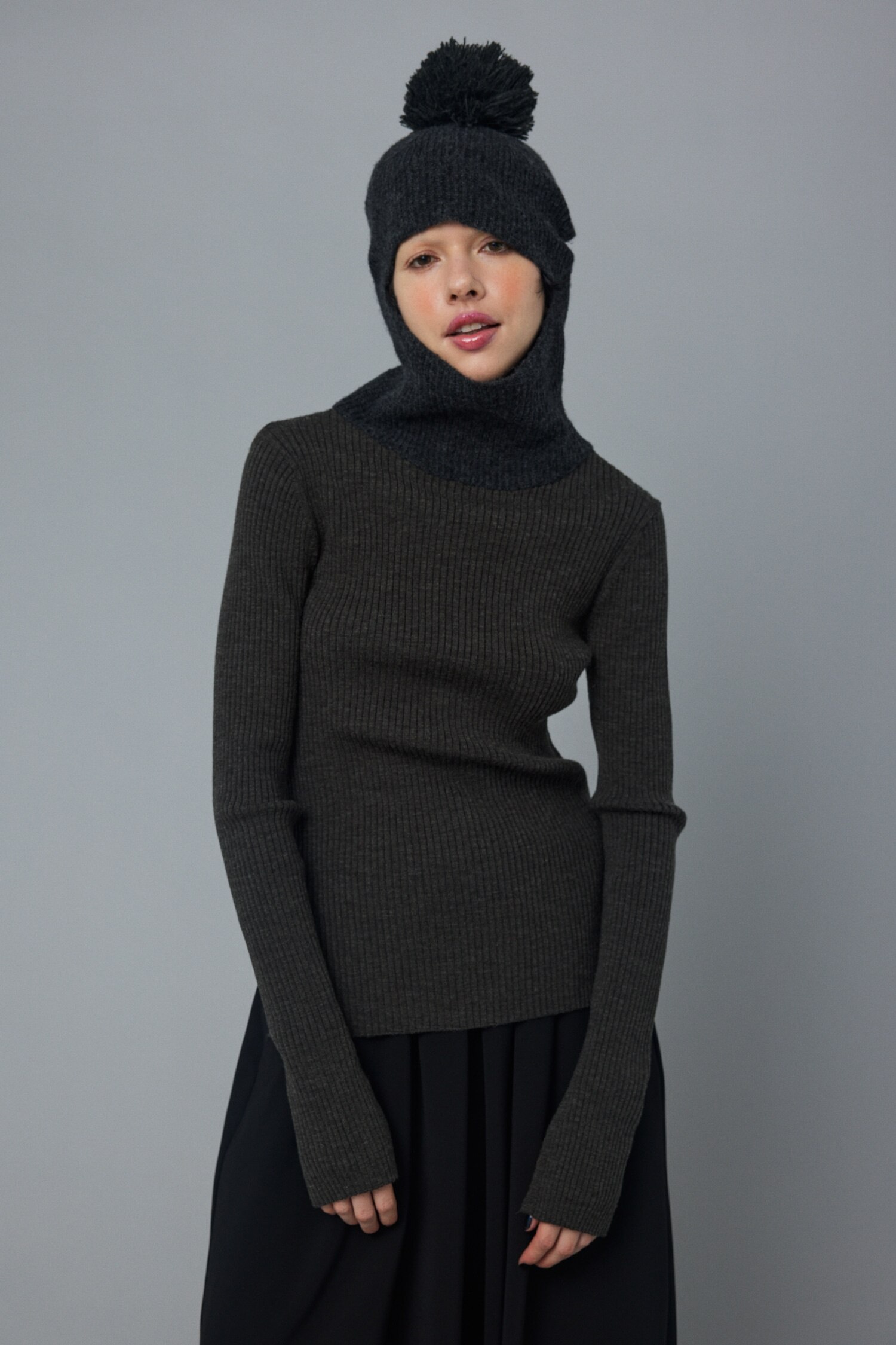 Balaclava knit tops