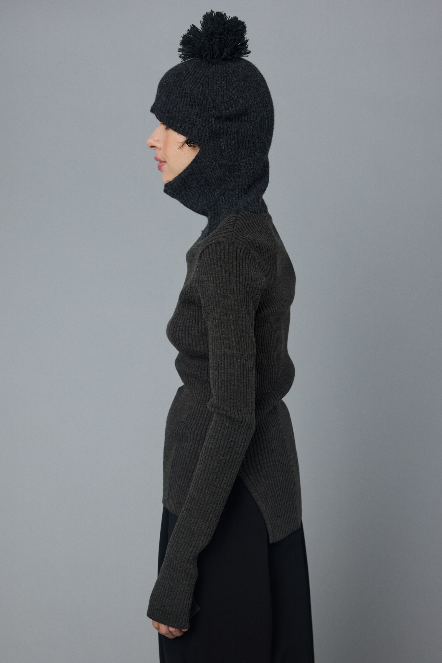 Balaclava knit tops