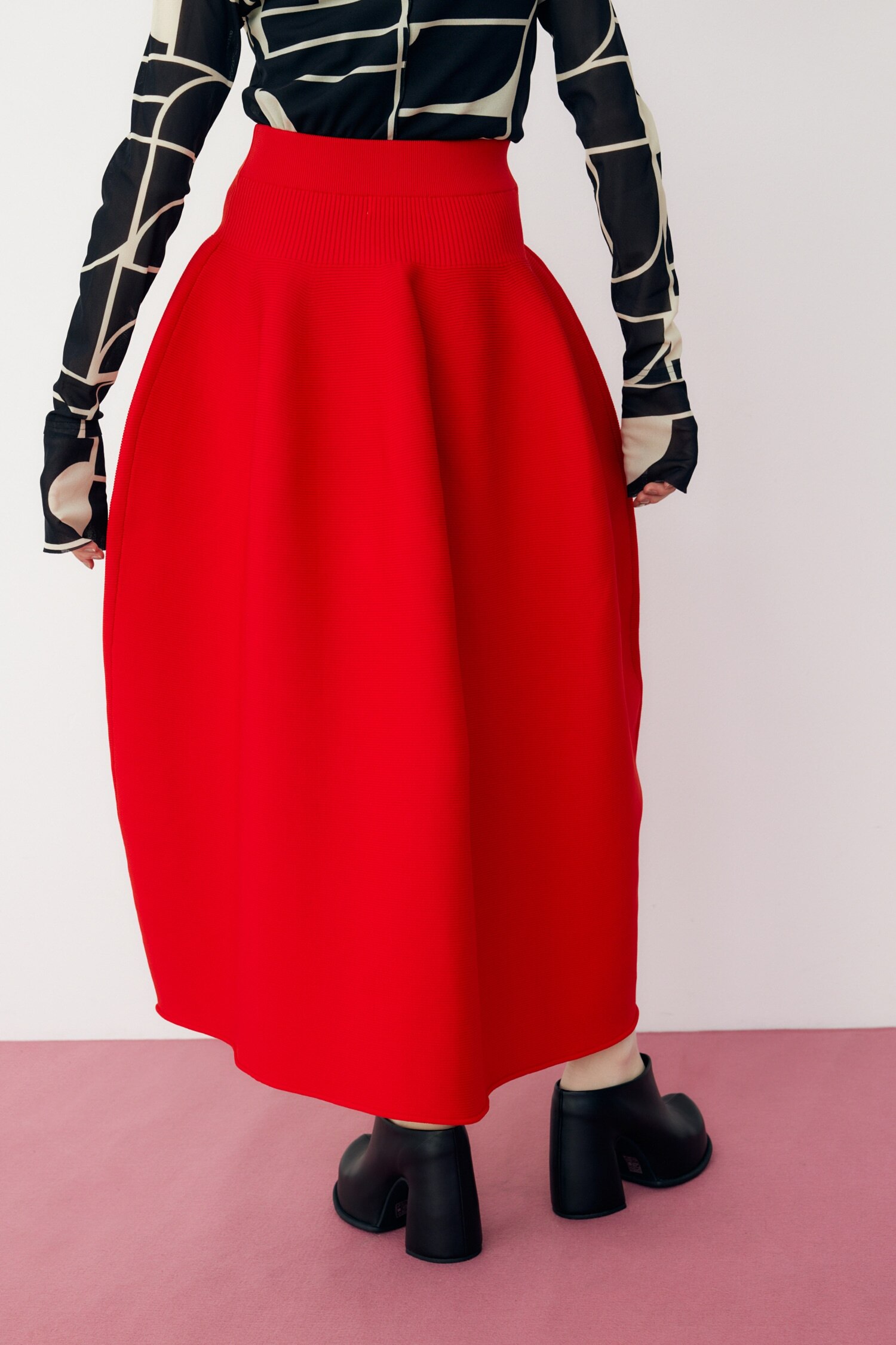 Jersey volum knit skirt