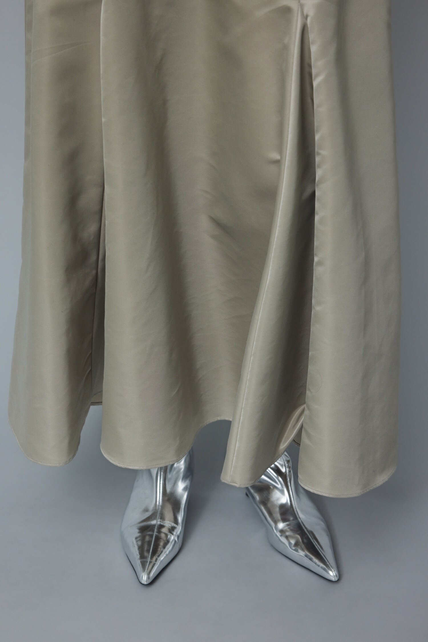 Nylon maxi skirt