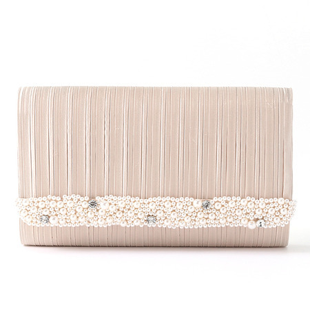 ボリュームパールクラッチバッグ