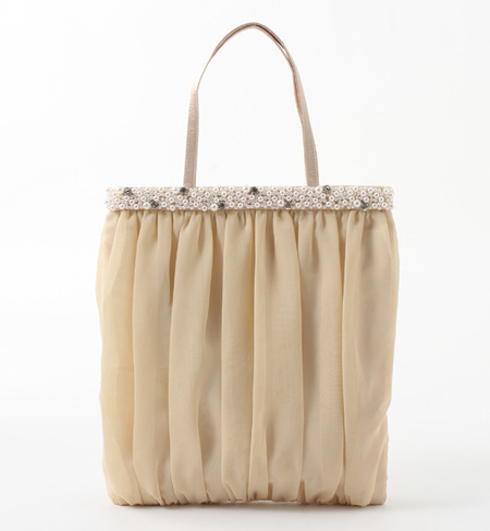 ラインパール付チュールサブバッグ