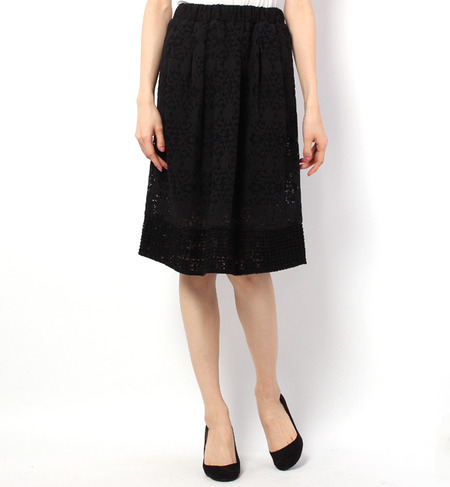 【Titilate Valet】レースボンディングミモレ丈スカート