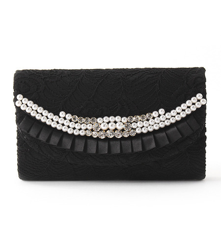 【パラダイス ピクニック/パラダイス ピクニック】 フリルレースパール付クラッチ [送料無料]