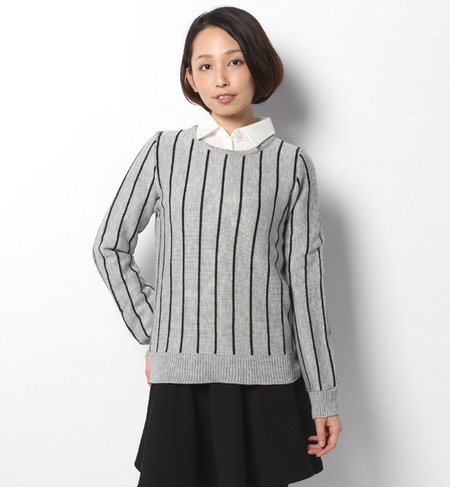 CECIL McBEE(セシルマクビー)シャツ＋ストライプニットSET312073204