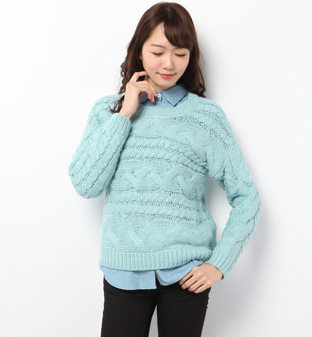 CECIL McBEE(セシルマクビー)【CECIL BOOK掲載】ダンガリーシャツINニット312090014