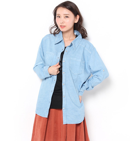 【セシルマクビー/CECIL McBEE】 CECIL McBEE(セシルマクビー)ロゴT×デニムシャツSet311068625 [送料無料]