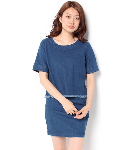 【セシルマクビー/CECIL McBEE】 CECIL McBEE(セシルマクビー)15.AW ダンガリー SET UP313068325 [送料無料]