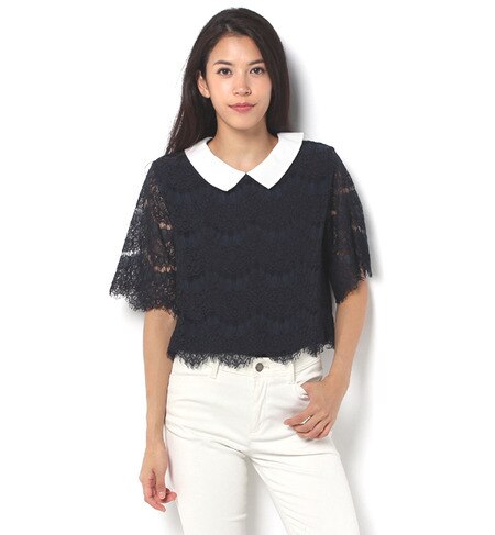 【セシルマクビー/CECIL McBEE】 CECIL McBEE(セシルマクビー)襟付きレースＴＯＰＳ312561915 [送料無料]