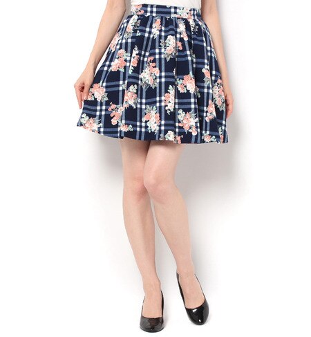 【セシルマクビー/CECIL McBEE】 CECIL McBEE(セシルマクビー)花柄×チェックスカート310165865 [送料無料]