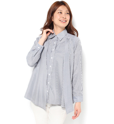 Ｔ/Ｃストライプシャツ３Ｗａｙシャツ