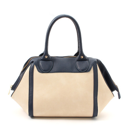 合皮変形ボストンバッグ