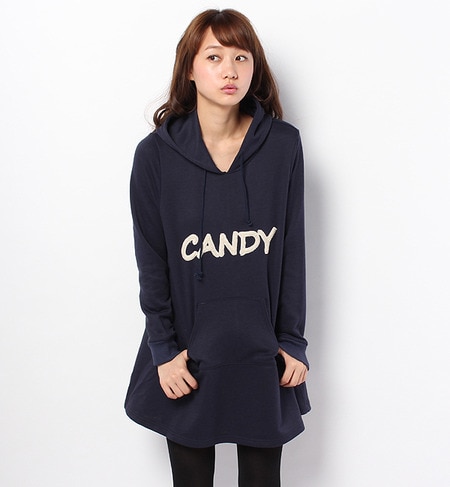 ＣａｎｄｙボアロゴＡライン裏毛ＯＰ