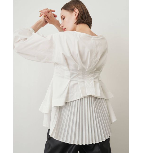 木造 新品 ELENDEEK BACK PLEATS LAYERED LSL BL - mew39production