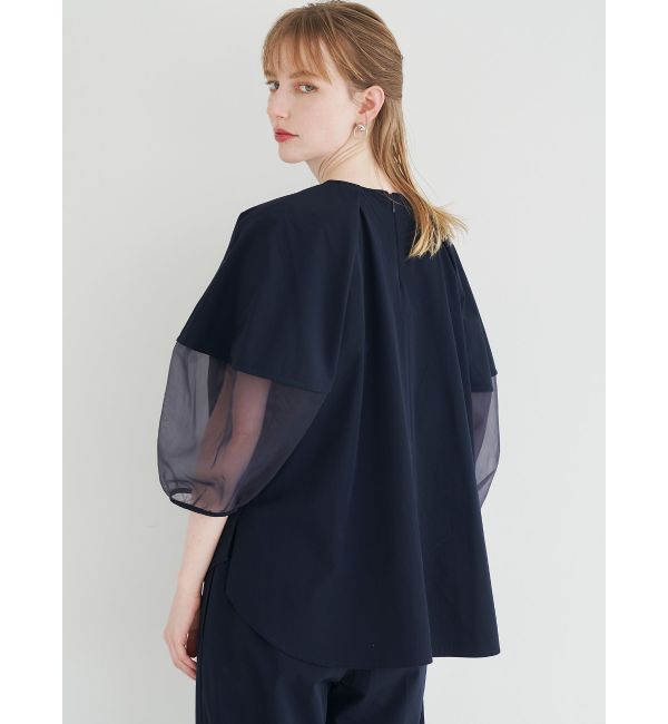 HALF ORGANZA SLEEVE BL