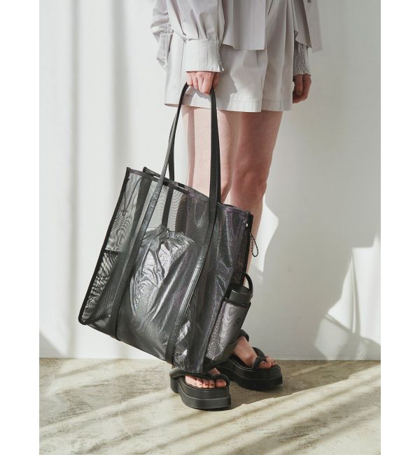 Black discount mesh tote