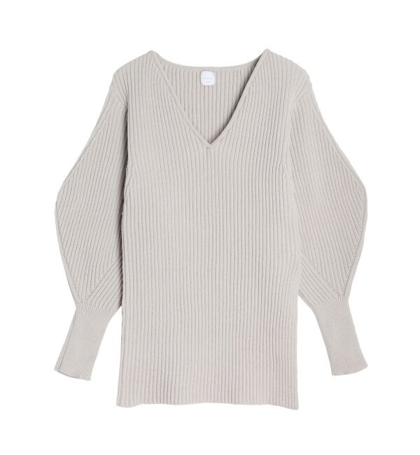 美品／ELENDEEK エレンディーク ヤクラクーン Ｖネックニット カシミヤ混
